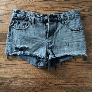Vintage Levi’s 501 Button Fly Distressed Shorts
